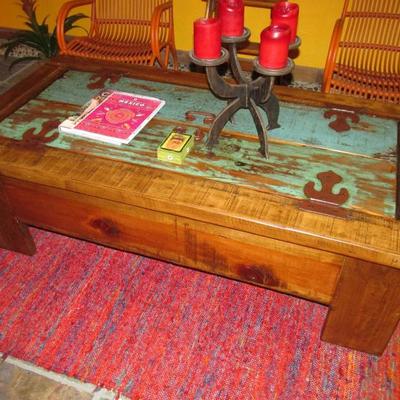 Mexican shutters turned into coffee table...
