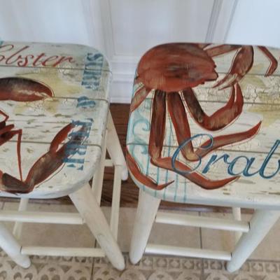 crab theme stool set