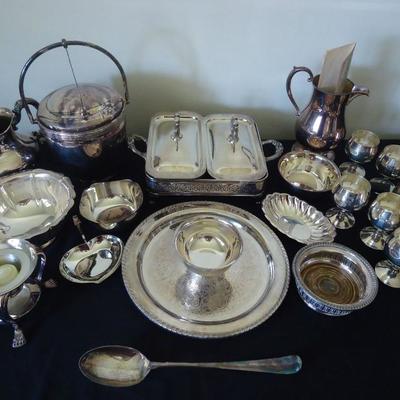 Silver and stainless serving pieces