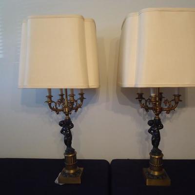 Vintage square shaded lamps