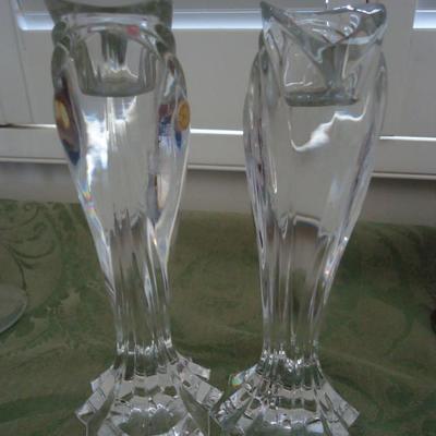Uniquely beautiful crystal candle stick holders