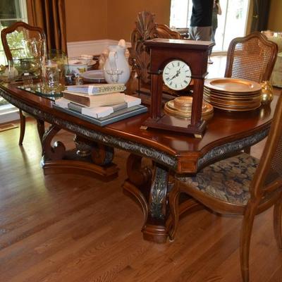Dining table with chairs, home decor