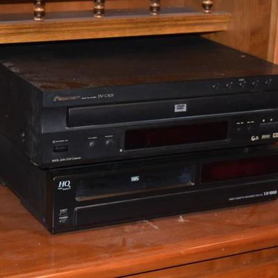 HQ VHS player, Pioneer DVD player