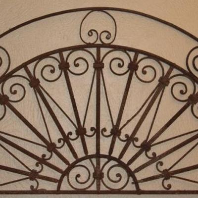 Vintage Architectural Wrought Iron Arch/Wall Decor (47â€W x 23 1/3â€ H)