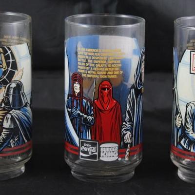 Star Wars: Return of the Jedi 1983 Burger King Coca Cola Glass Tumblers