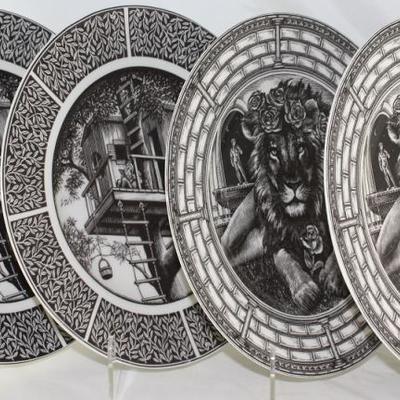 222 Fifth, â€œSlice of Lifeâ€ Dinner Plates: Tree House (2 ea.) and Gentle Beast (2 ea.)