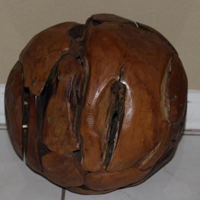 Wooden12â€ Root Decorative Ball