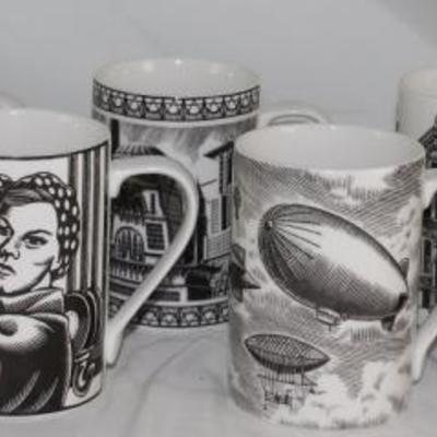 222 Fifth, â€œSlice of Lifeâ€ Mugs:  No Evil Monkeys, Army Men, Three Blind Mice, Rosie, Future City, Air Ship, Victorian, World Travel...