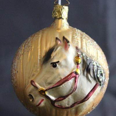 West Germany Horse Head Ball Ornament