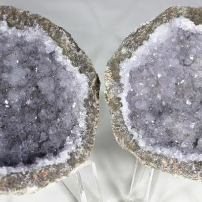 Complete (2 Halves) Crystal 4"+ Geode