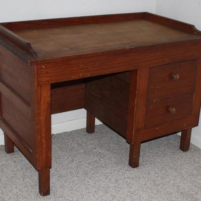 Antique Oak Student Desk