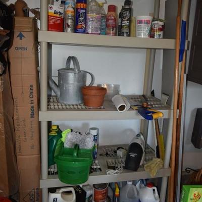 Shelving unit, garage items