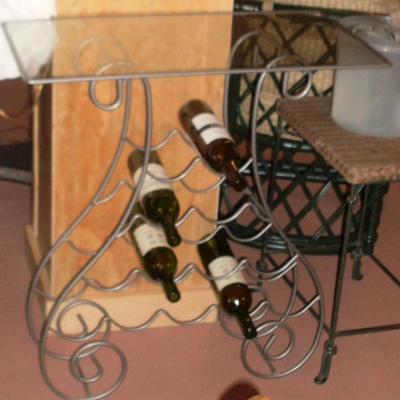 GLASS TOP WINE TABLE