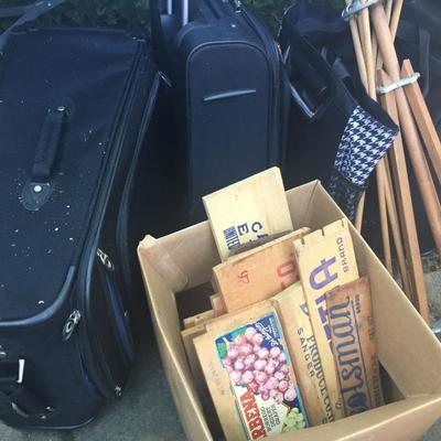Lots of suitcases and carrying bags.