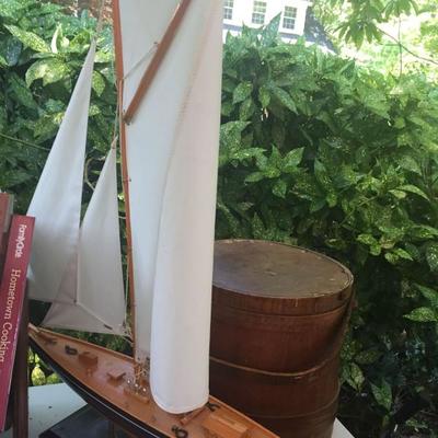 Wooden Sailboat.