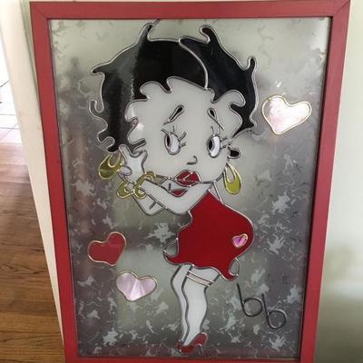 Betty Boop collectibles.  Stained glass with cert of authenticity.    