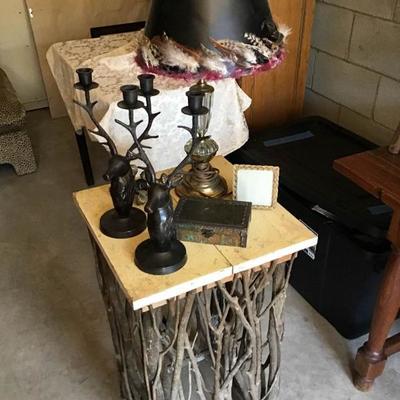 Huntsman Side Table with Decor
