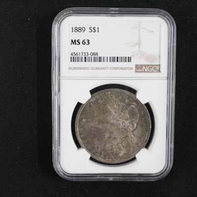 1889 Morgan MS 63 w/ Tonning