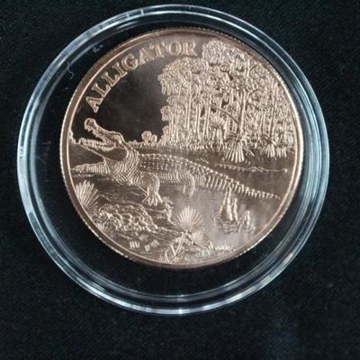 1 Oz. Copper Proof Alligator