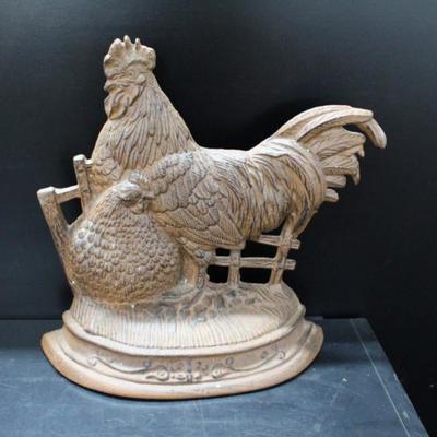 Cast Iron Rooster Door Stop