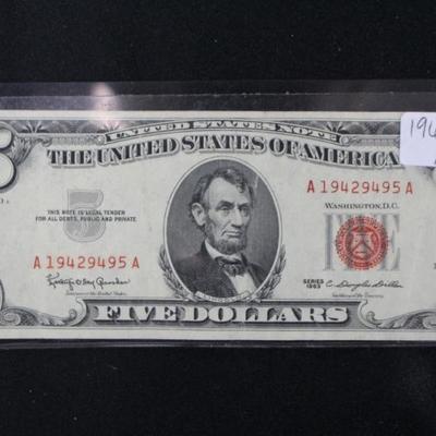 1963 $5 red Seal
