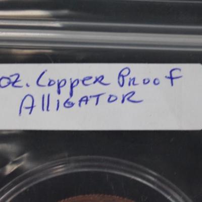 1 Oz. Copper Proof Alligator