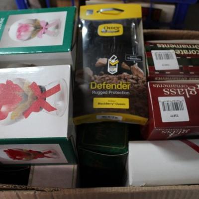 Box of Christmas Ornaments