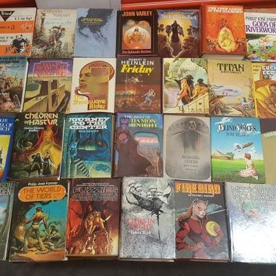 PCT008 Lot of 36 Vintage Sci-Fi/Fantasy Hardcover Books