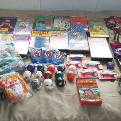 PCT004 Large Assortment of Toys, VHS Tapes & More for Kids