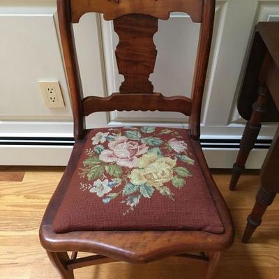 Needlepoint Chairs, Pair