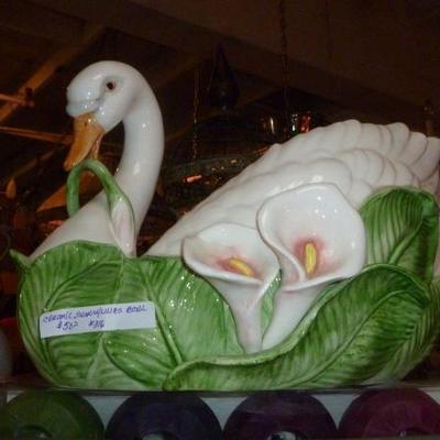 Porcelain swan.