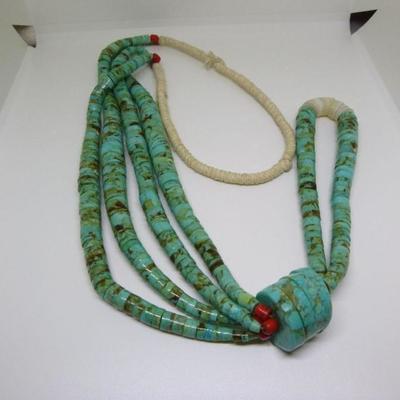 Heishi Native American Turquoise Necklace
