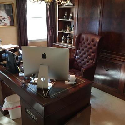 Benchmade executive desk and cabinet built specifically for the owners