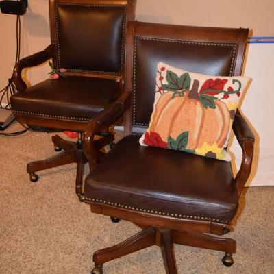 2 leather office chairs