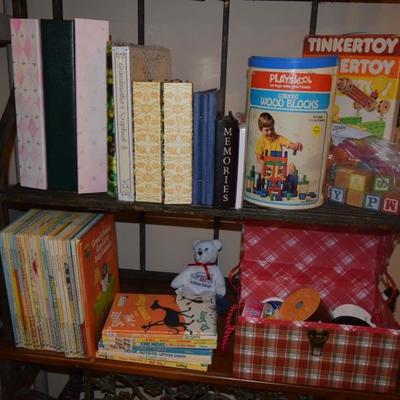 Photo albums, toys, children's books