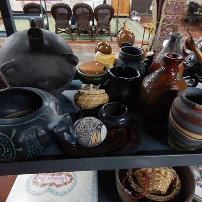 Assortment of Pottery Includes Native American pottery
