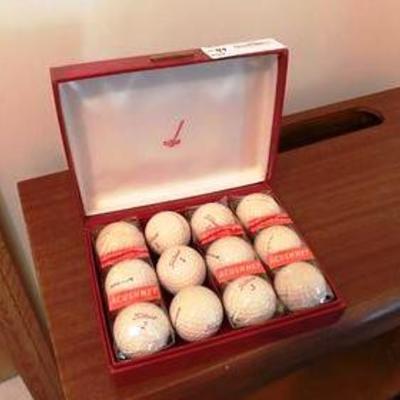 Early 1960s set of Acushnet Titliest personalized golf balls