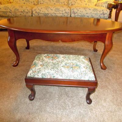Queen Anne style coffee table $125
Foot stool $24