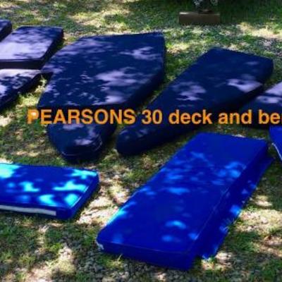 Excellent condition berth and deck cushions for a Pearson 30 sailboat.  