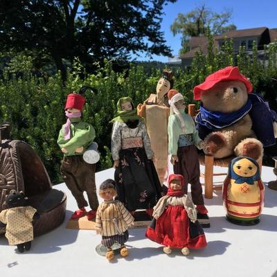 A large collection of vintage dolls from around the world (early to mid-twentieth century), most labeled, and a large collection of...