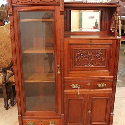  ANTIQUE Solid Mahogany Carved Side by Side Secretary Bookcase

Located Inside – Auction Estimate $200-$400 