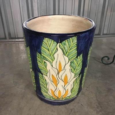 Plant Stand and Ceramic Crock