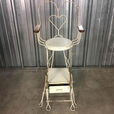 Decorative Metal Shoe Shine Chair
