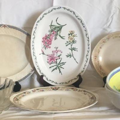 PCP208 Vintage Serving Platters & Caleca Bowls
