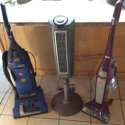 PCP048 Vacuum, Sweeper and Lasko Tower Fan