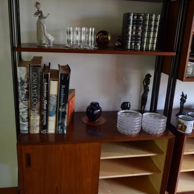 Shelving Unit, Books, Dishes, & Home Decor