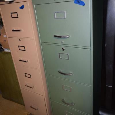Two 4-Drawer Filing Cabinets