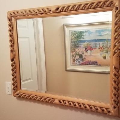 Twister Wood Frame Mirror