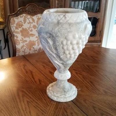 Heavy Carved Marble Vase
