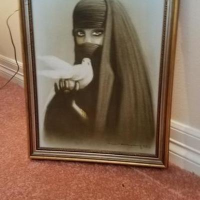 Beautiful Middle Eastern Woman Framed Art